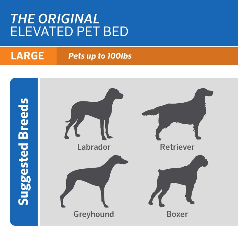 Coolaroo Original Pet Bed Replacement Cover - Grey - Large (43.5" x 31.5") - Image 5